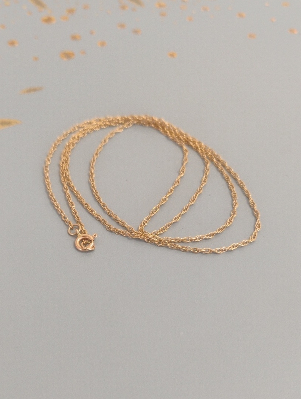 Rope Chain 14 K Gold Necklace